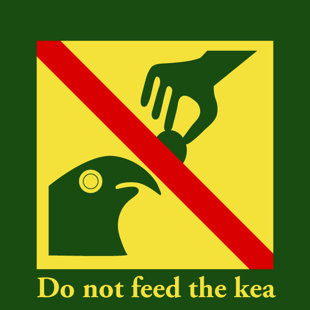 Do not feed the kea
